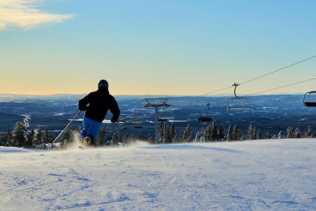 Leilighet Med Panoramautsikt Sjusjoen Innendors Parkering Exterior foto
