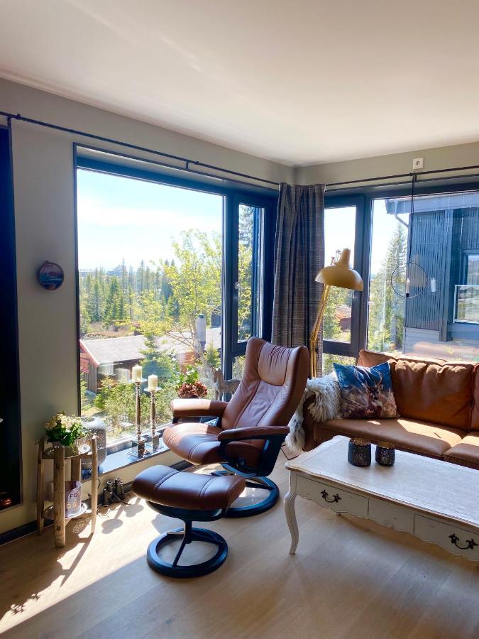 Leilighet Med Panoramautsikt Sjusjoen Innendors Parkering Exterior foto